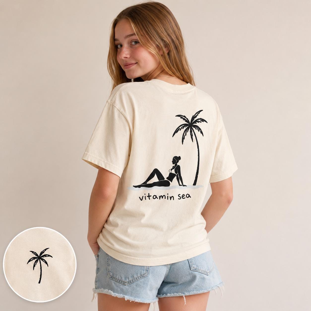 Vitamin Sea Shirt, Comfort Colors Beach T-Shirt, Palm Tree Summer Graphic Tee, Sweatshirt, Hoodie