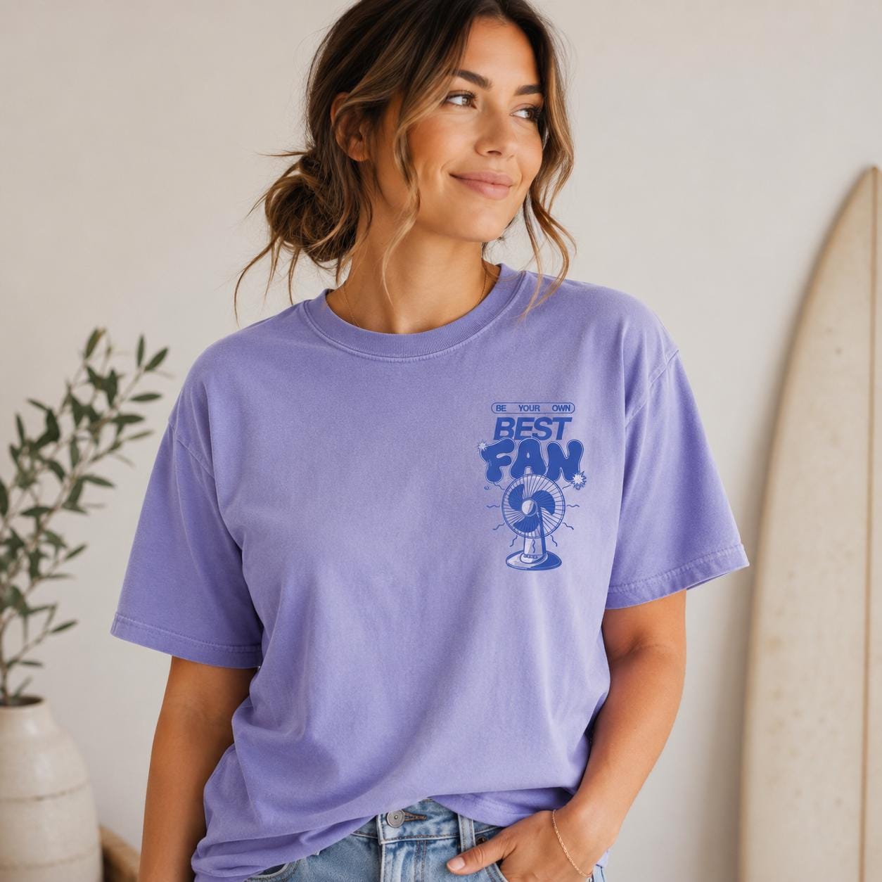 Be Your Own Best Fan Shirt, Comfort Colors Summer Graphic Tee, Sweatshirt, Hoodie