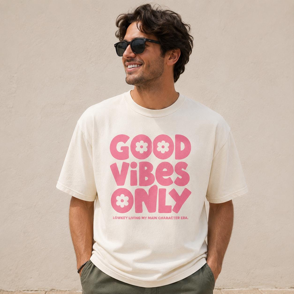 Good Vibes Only T-Shirt, Comfort Colors Pink Graphic Tee, Positive Vibes Tee, Sweatshirt, Hoodie