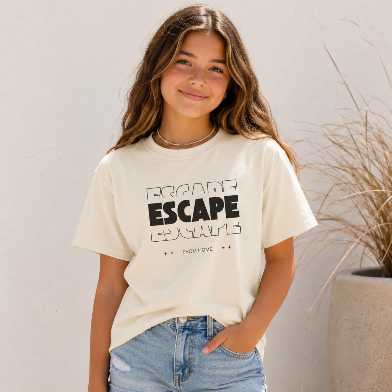 Escape From Home Shirt, Comfort Colors Beach Graphic T-Shirt, Live Life On Beach Tee, Coastal Vacation Summer Tee, Sweatshirt, Hoodie