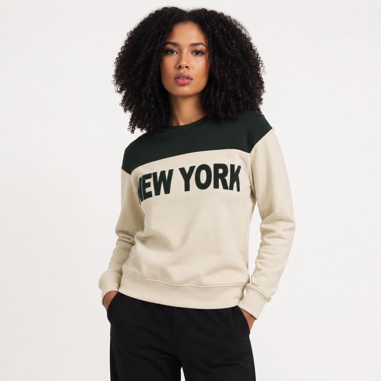 New York Graphic Sweatshirt, NYC Crewneck Pullover, Unisex Streetwear Sweater, Raised Rubber Top